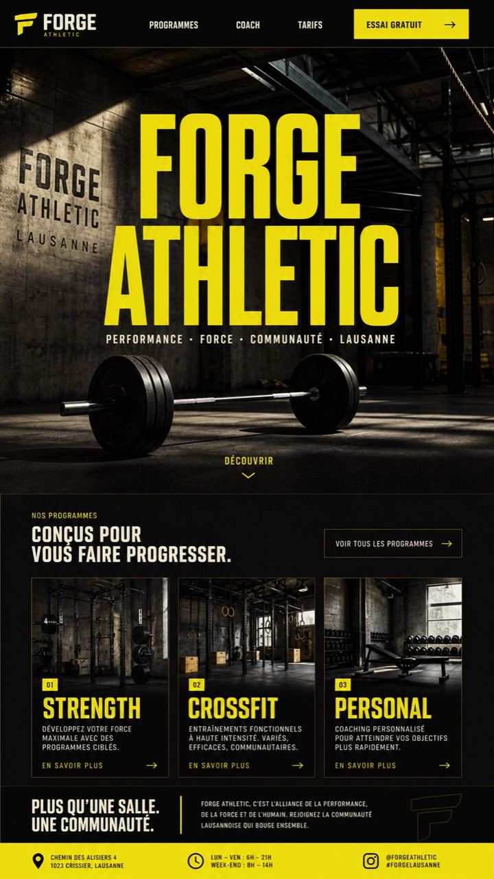 Concept Khoma · Fitness premium